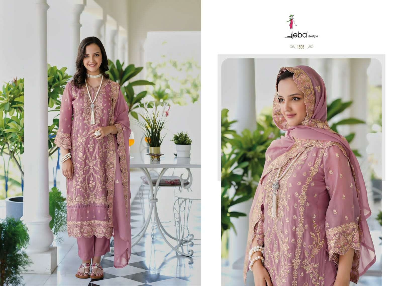 Aanaya By Eba Lifestyle 1592 To 1595 Series Designer Festive Suits Beautiful Fancy Stylish Colorful Party Wear & Occasional Wear Soft Organza Dresses At Wholesale Price