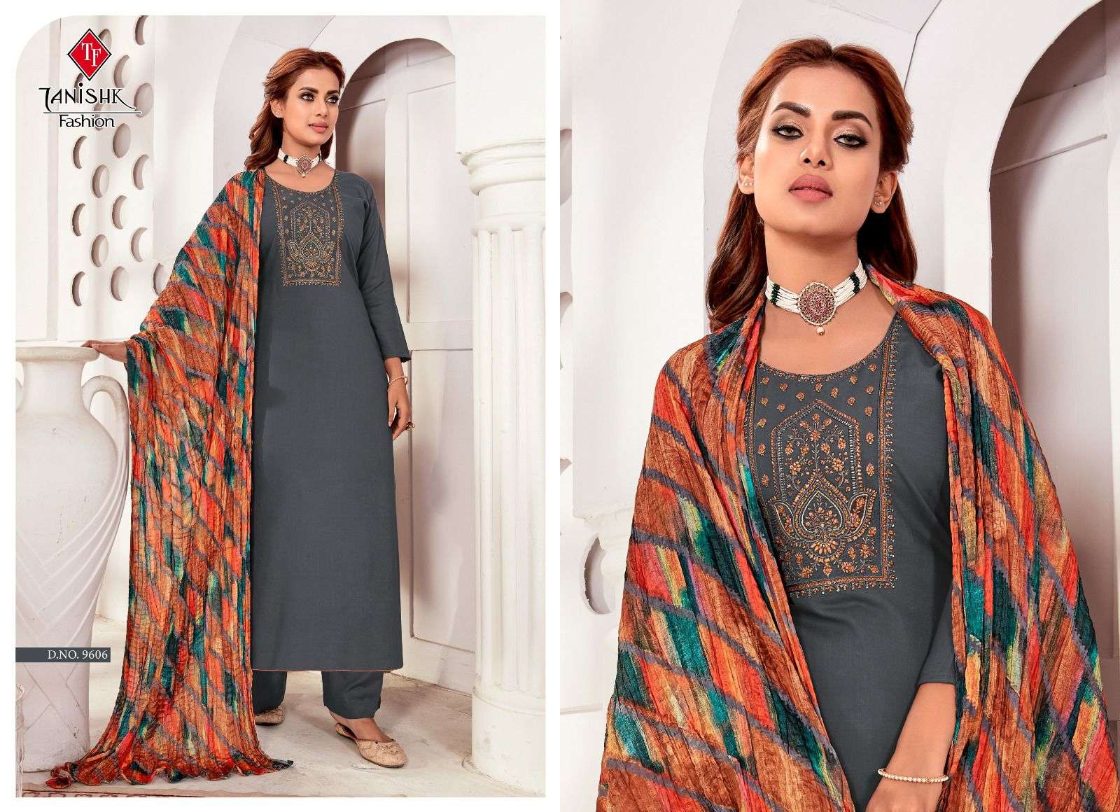 Azar By Tanishk Fashion 9601 To 9608 Series Beautiful Festive Suits Colorful Stylish Fancy Casual Wear & Ethnic Wear Pure Rayon Slub Print Dresses At Wholesale Price