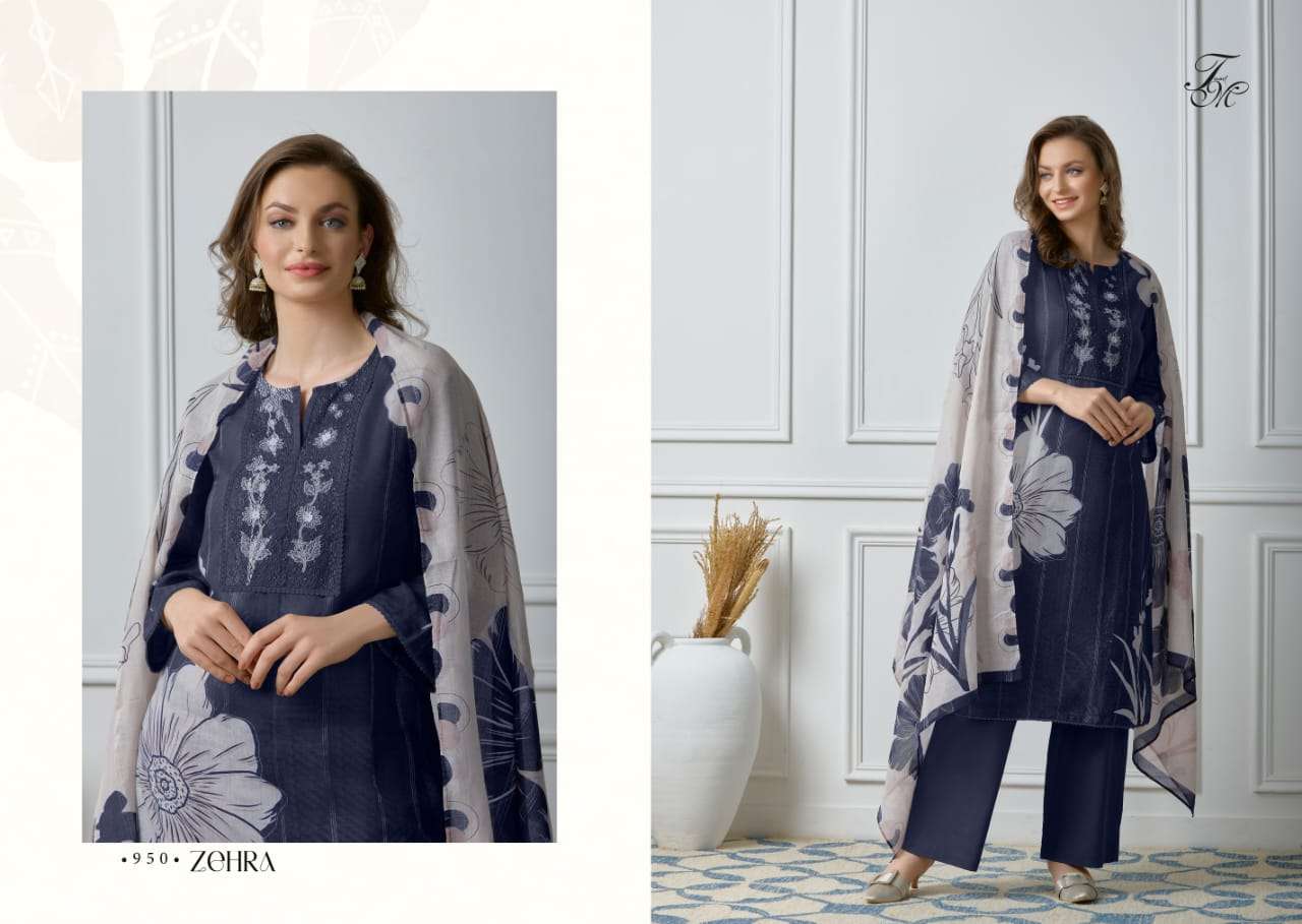 Zehra By T And M Designer Studio Beautiful Stylish Festive Suits Fancy Colorful Casual Wear & Ethnic Wear & Ready To Wear Pure Linen Dresses At Wholesale Price