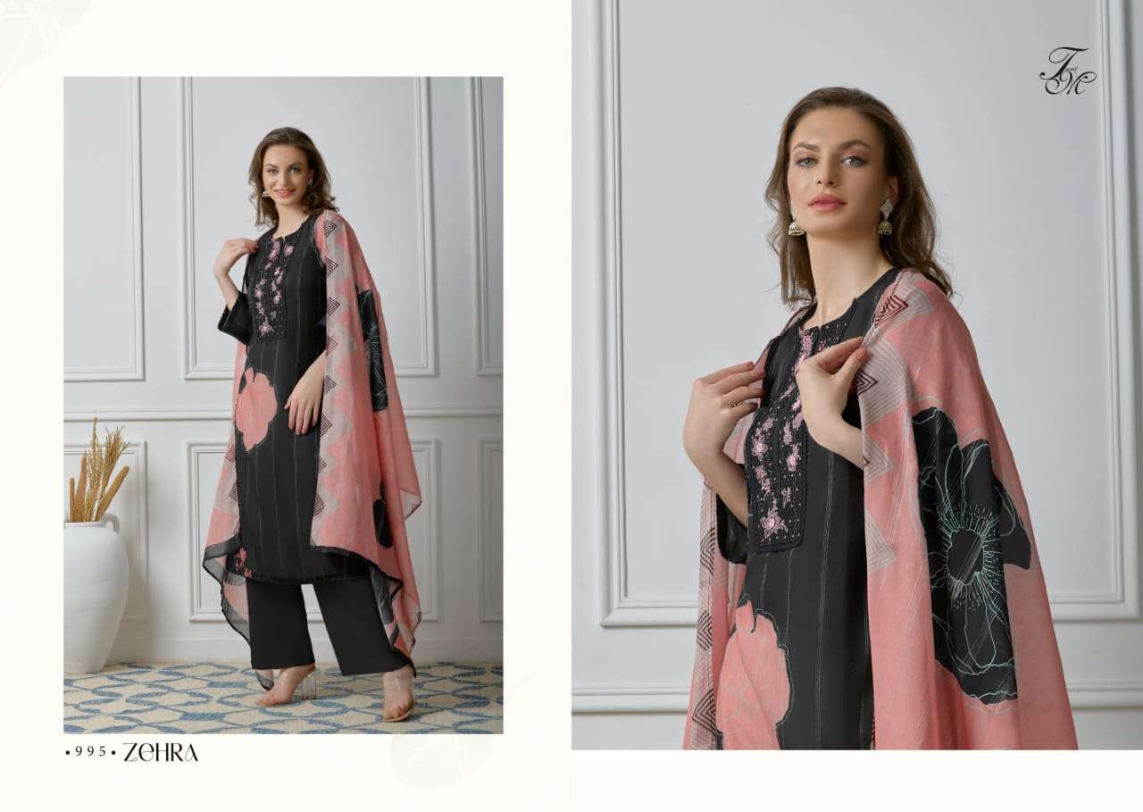 Zehra By T And M Designer Studio Beautiful Stylish Festive Suits Fancy Colorful Casual Wear & Ethnic Wear & Ready To Wear Pure Linen Dresses At Wholesale Price