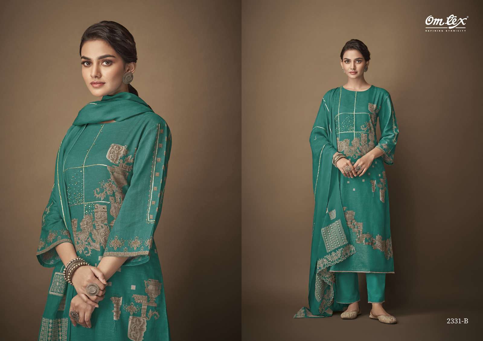 Kalpi Vol-2 By Om Tex 2331-A To 2331-D Series Beautiful Stylish Festive Suits Fancy Colorful Casual Wear & Ethnic Wear & Ready To Wear Cotton Linen Dresses At Wholesale Price