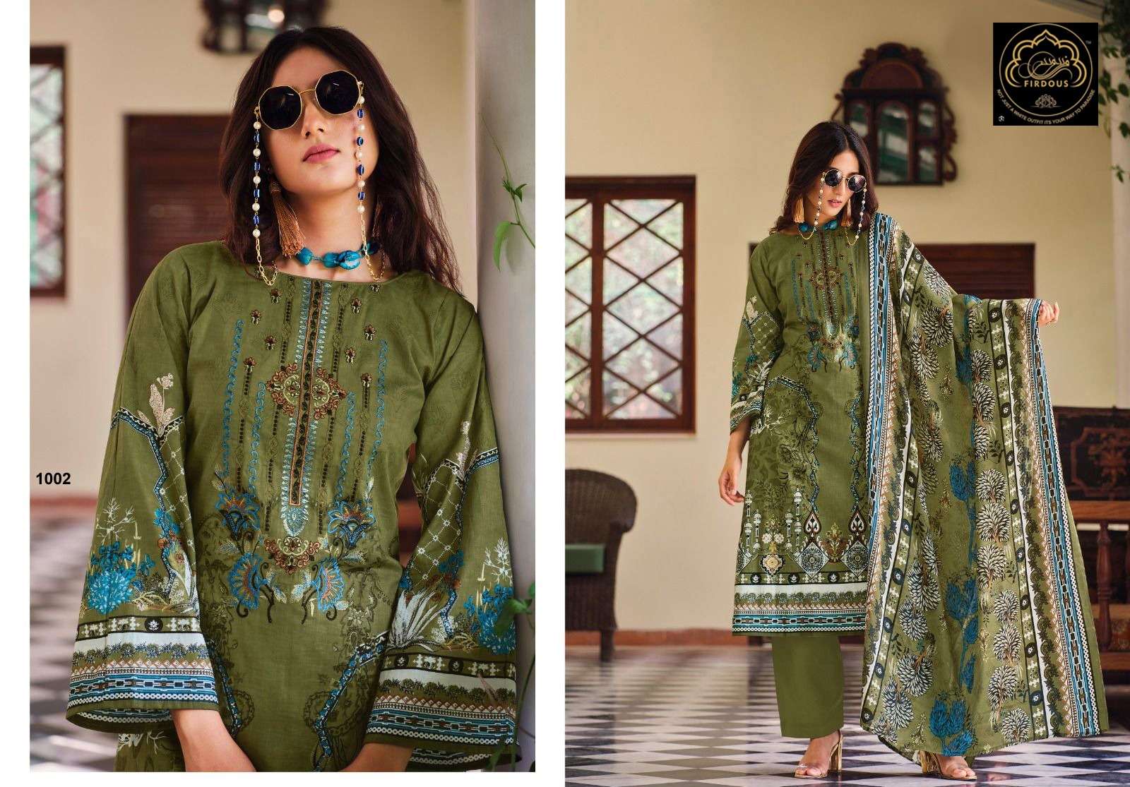 Naira Vol-1 By Firdous 1001 To 1010 Series Beautiful Suits Colorful Stylish Fancy Casual Wear & Ethnic Wear Pure Cotton Print Dresses At Wholesale Price