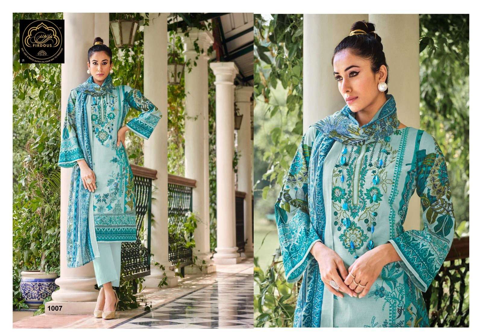 Naira Vol-1 By Firdous 1001 To 1010 Series Beautiful Suits Colorful Stylish Fancy Casual Wear & Ethnic Wear Pure Cotton Print Dresses At Wholesale Price