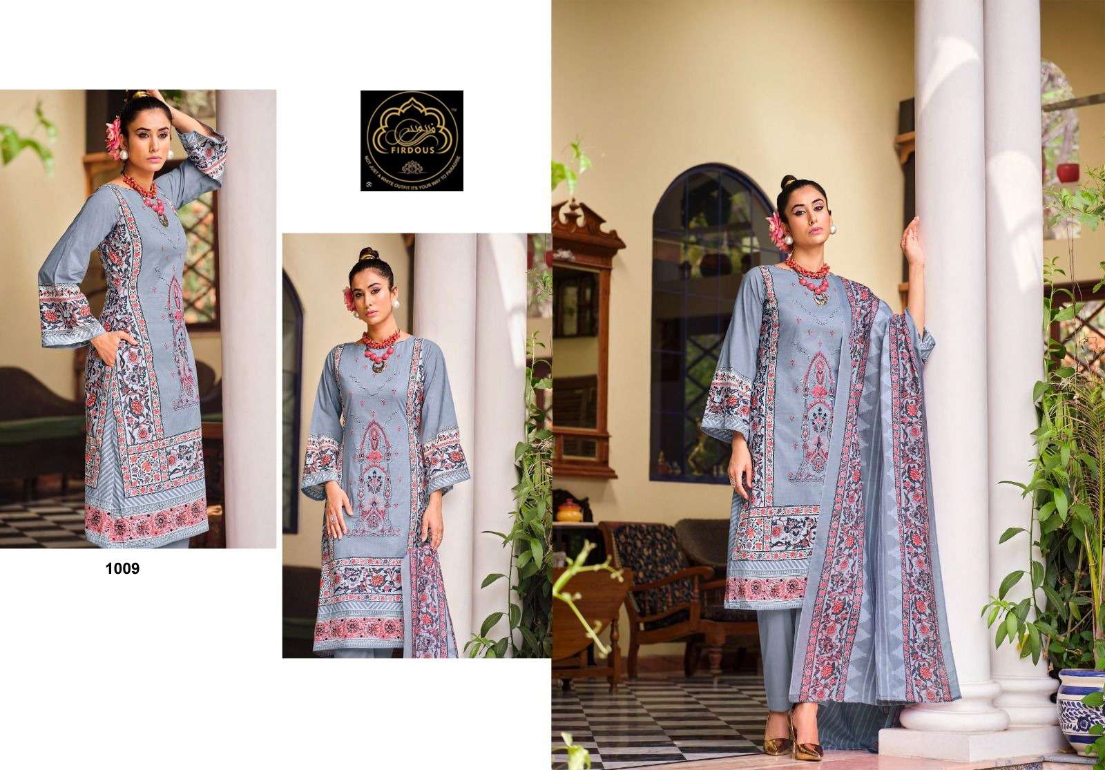 Naira Vol-1 By Firdous 1001 To 1010 Series Beautiful Suits Colorful Stylish Fancy Casual Wear & Ethnic Wear Pure Cotton Print Dresses At Wholesale Price