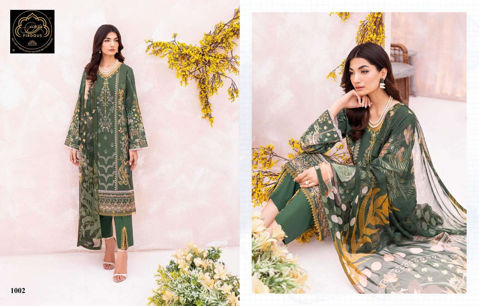 Mashaal By Firdous 1001 To 1008 Series Pakistani Suits Beautiful Fancy Colorful Stylish Party Wear & Occasional Wear Pure Cotton With Embroidery Dresses At Wholesale Price