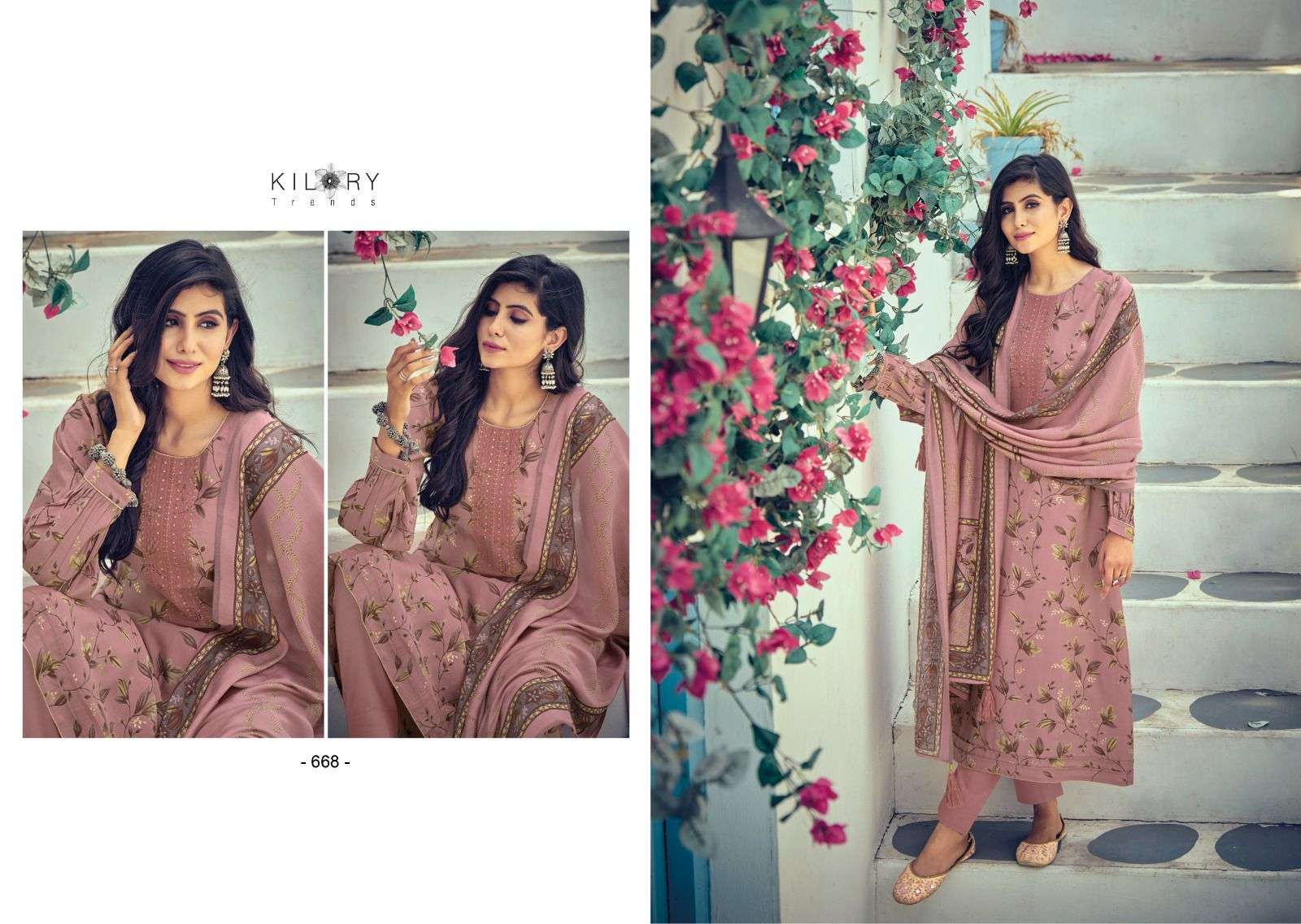 Silk Route Vol-4 By Kilory 661 To 668 Series Beautiful Suits Colorful Stylish Fancy Casual Wear & Ethnic Wear Viscose Muslin Dresses At Wholesale Price
