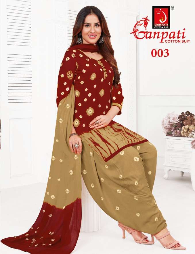 Shibori By Ganpati Cotton Suit 001 To 006 Series Beautiful Stylish Suits Fancy Colorful Casual Wear & Ethnic Wear & Ready To Wear Fancy Print Dresses At Wholesale Price