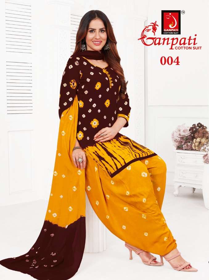Shibori By Ganpati Cotton Suit 001 To 006 Series Beautiful Stylish Suits Fancy Colorful Casual Wear & Ethnic Wear & Ready To Wear Fancy Print Dresses At Wholesale Price