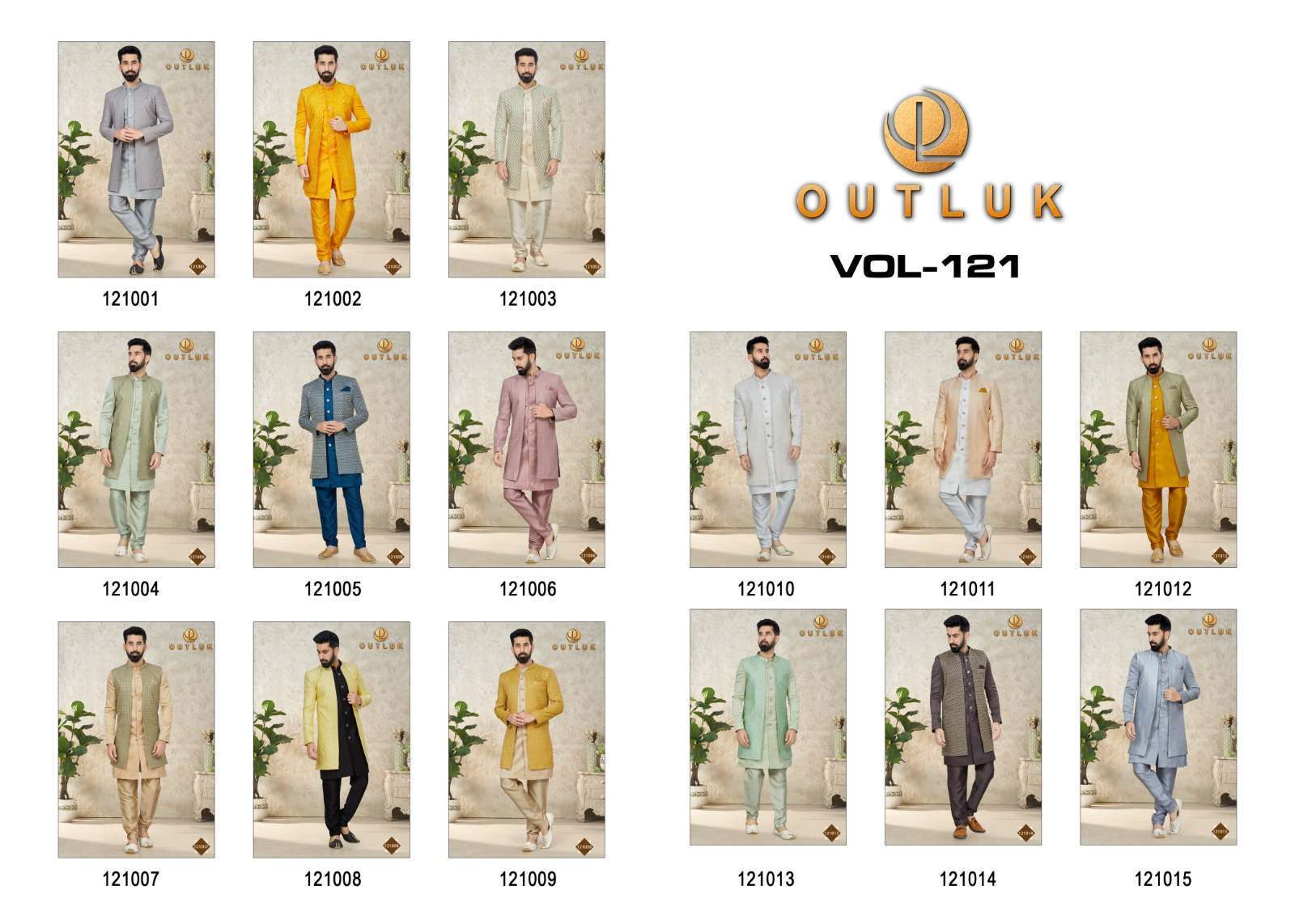 Outluk Vol-121 By Fashid Wholesale 121001 To 121015 Series Beautiful Colorful Stylish Fancy Casual Wear & Ethnic Wear & Ready To Wear Art Silk Kurtas With Pajamas At Wholesale Price
