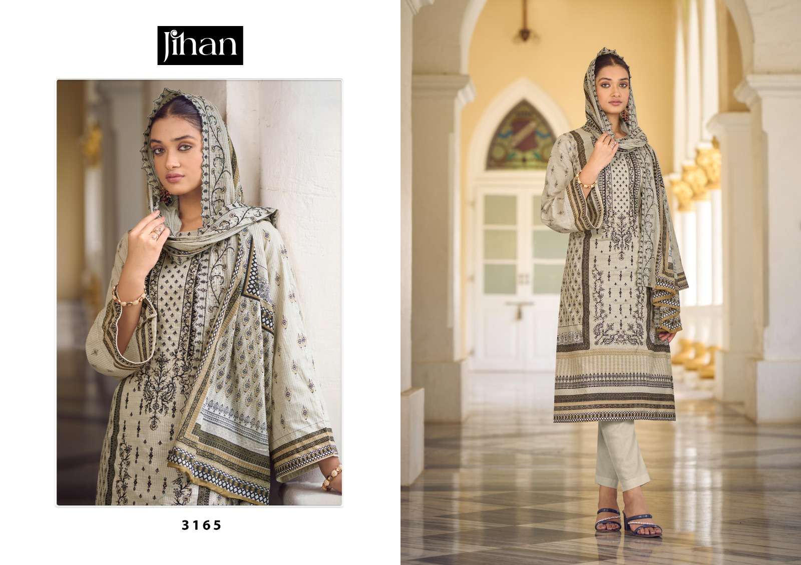 Bin Saeed Vol-3 By Jihan Beautiful Stylish Pakistani Suits Fancy Colorful Casual Wear & Ethnic Wear & Ready To Wear Pure Cambric Printed Dresses At Wholesale Price