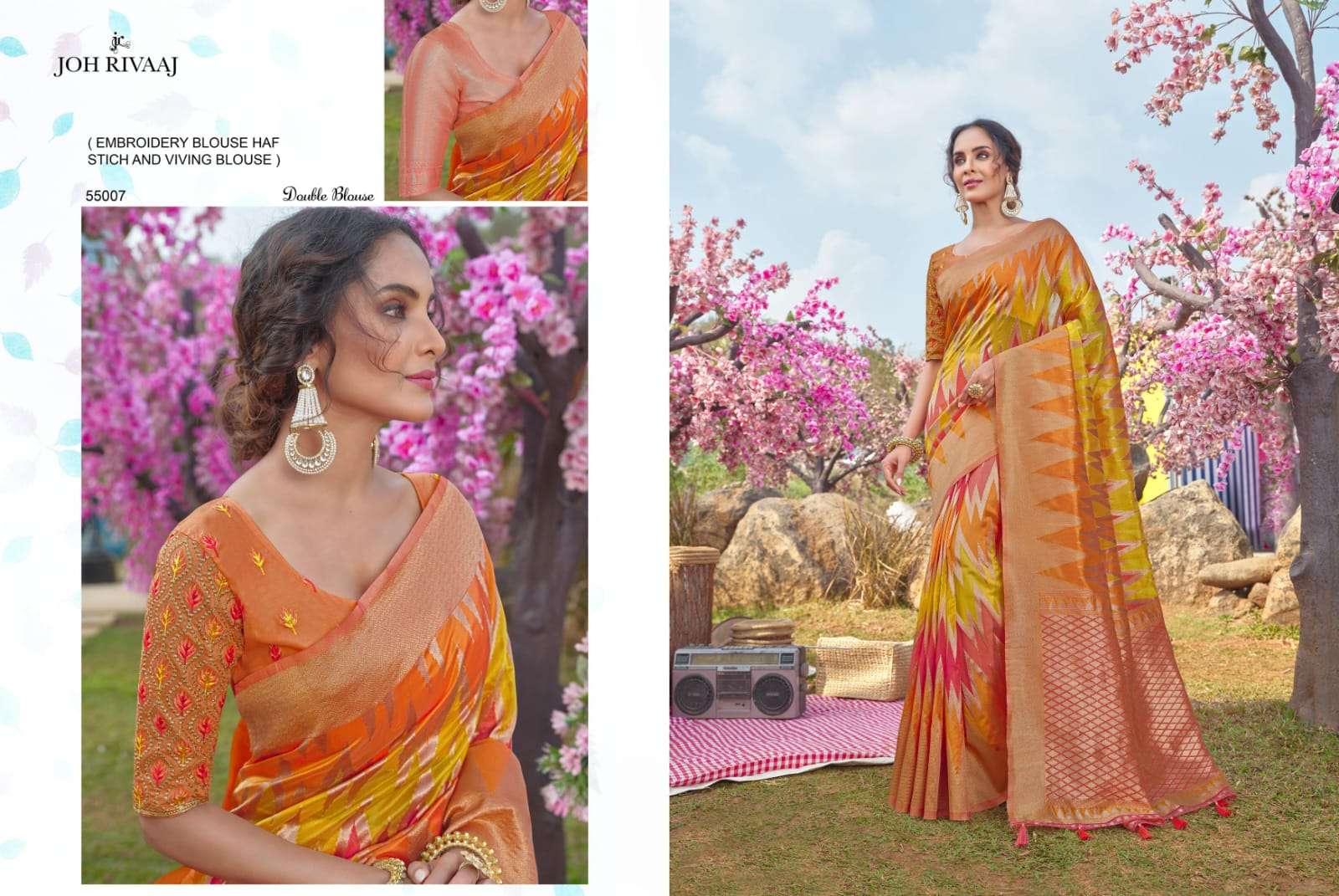 Jashika Vol-550 By Joh Rivaaj 55001 To 55007 Series Indian Traditional Wear Collection Beautiful Stylish Fancy Colorful Party Wear & Occasional Wear Silk Sarees At Wholesale Price