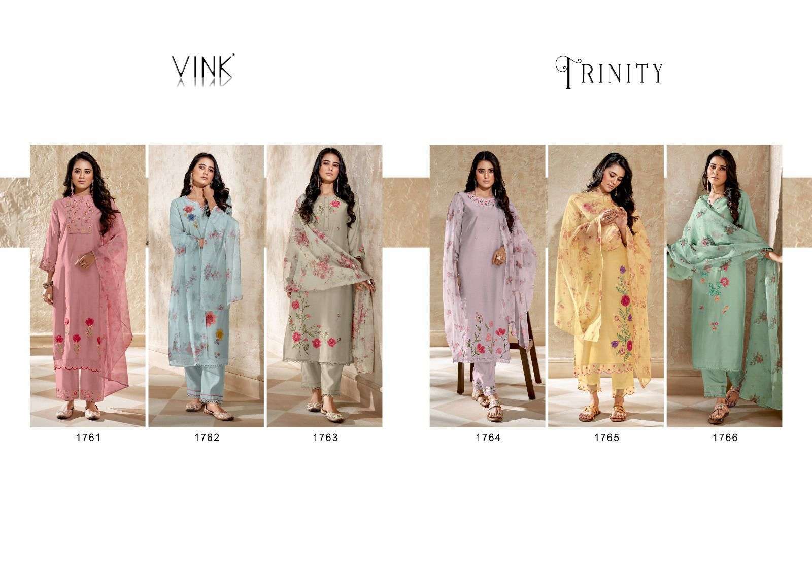 Trinty By Vink 1761 To 1766 Series Beautiful Colorful Stylish Fancy Casual Wear & Ethnic Wear & Ready To Wear Pure Viscose Dresses At Wholesale Price