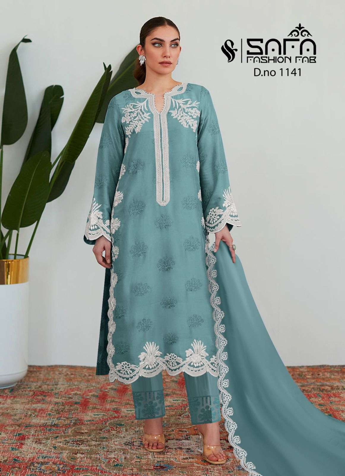 Safa 1141 Colours By Safa Fashion 1141-A To 1141-F Series Beautiful Festive Suits Colorful Stylish Fancy Casual Wear & Ethnic Wear Heavy Georgette Dresses At Wholesale Price