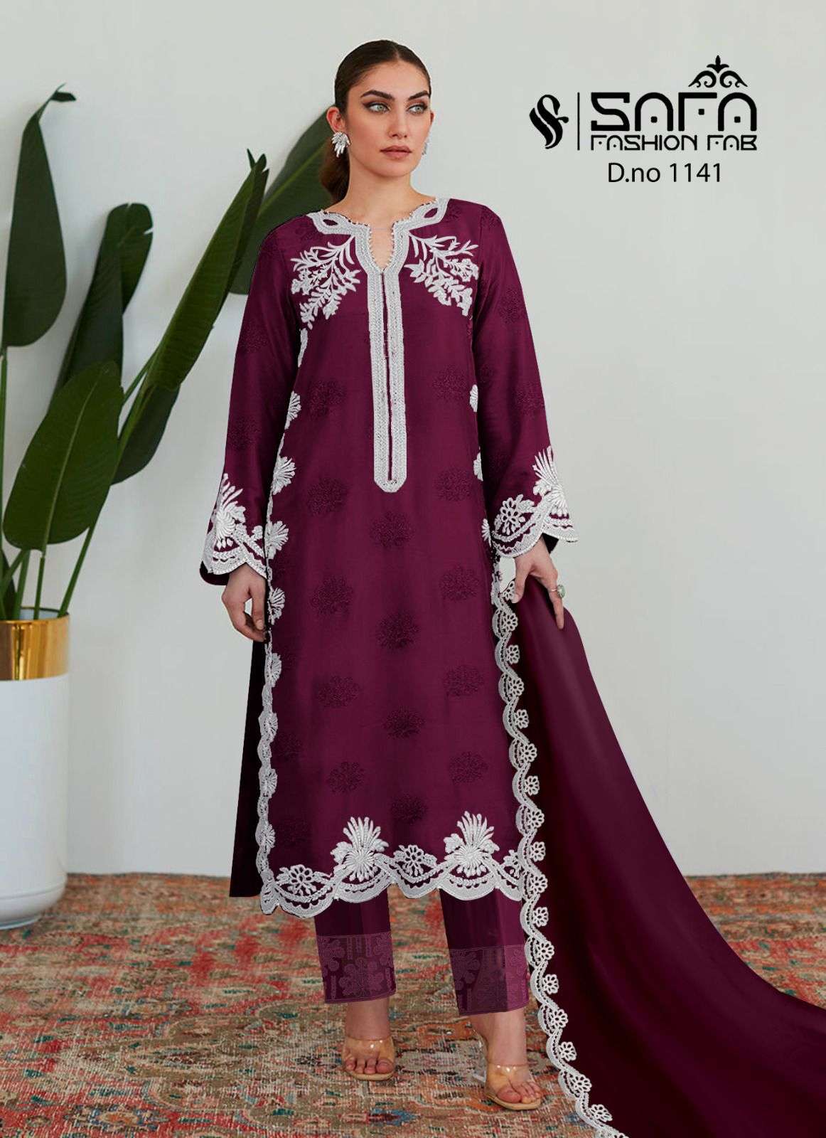 Safa 1141 Colours By Safa Fashion 1141-A To 1141-F Series Beautiful Festive Suits Colorful Stylish Fancy Casual Wear & Ethnic Wear Heavy Georgette Dresses At Wholesale Price
