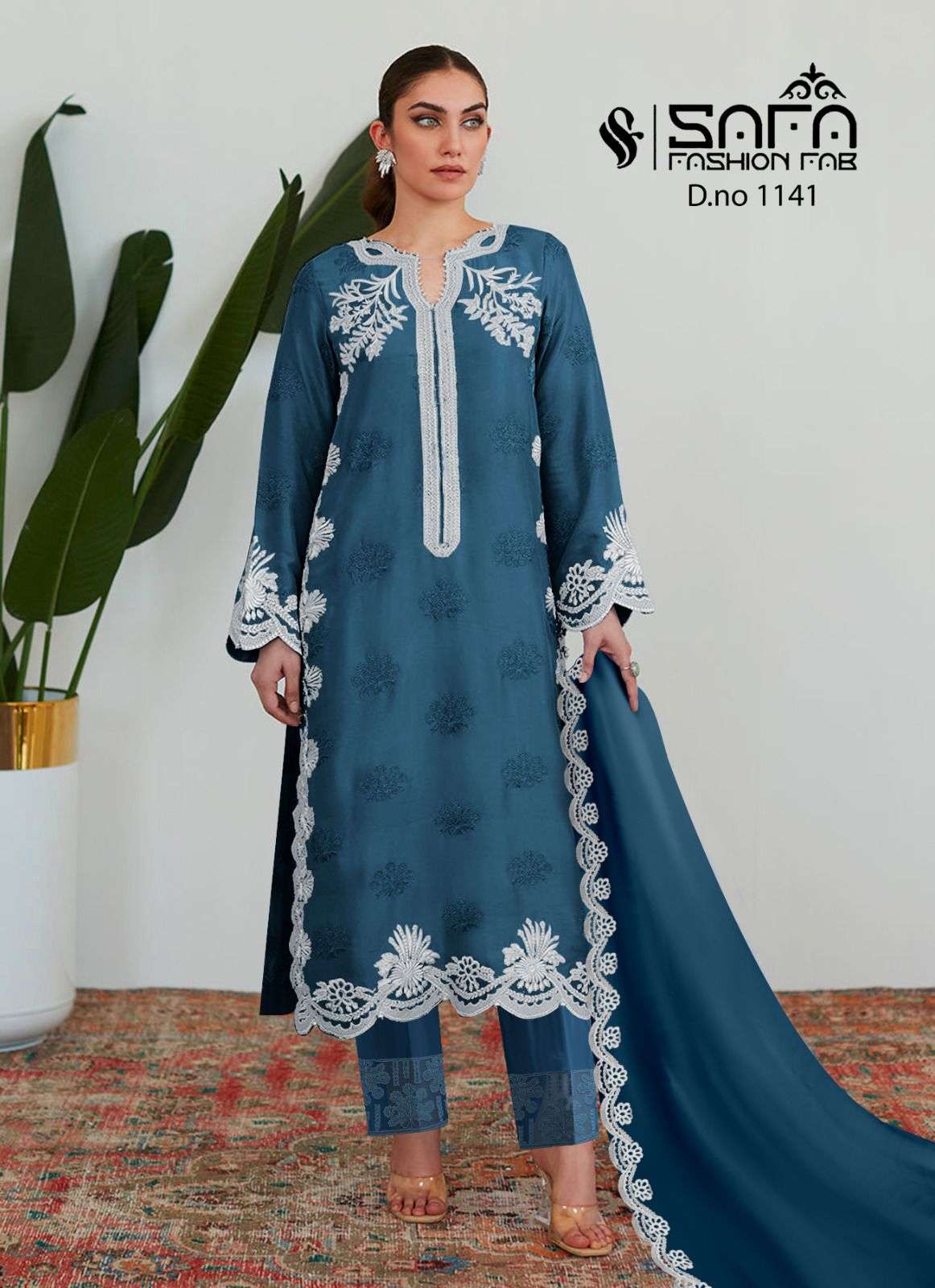 Safa 1141 Colours By Safa Fashion 1141-A To 1141-F Series Beautiful Festive Suits Colorful Stylish Fancy Casual Wear & Ethnic Wear Heavy Georgette Dresses At Wholesale Price
