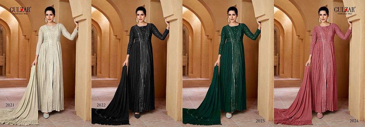 Rhea By Gulzar 2021 To 2024 Series Beautiful Festive Suits Stylish Fancy Colorful Party Wear & Occasional Wear Georgette Embroidery Dresses At Wholesale Price