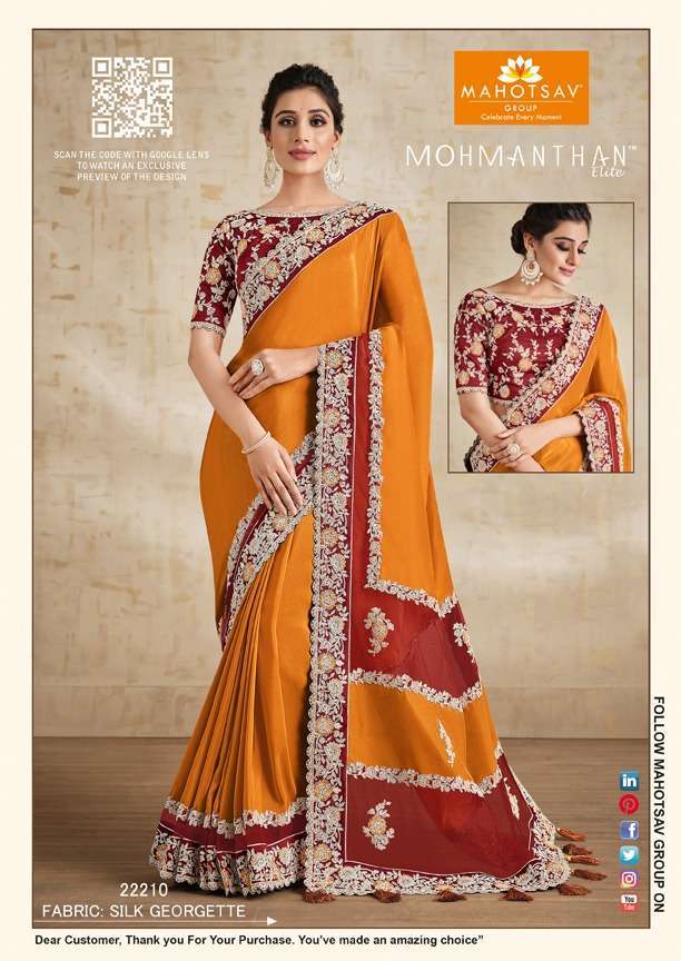 Alyona By Mohmanthan Indian Traditional Wear Collection Beautiful Stylish Fancy Colorful Party Wear & Occasional Wear Net/Satin Silk Sarees At Wholesale Price