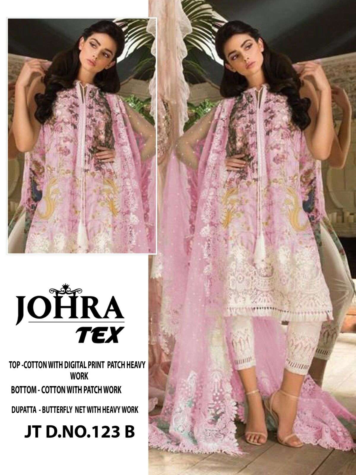 Johra Hit Design 123 Colours By Johra Tex 123-A To 123-C Series Pakistani Suits Beautiful Fancy Colorful Stylish Party Wear & Occasional Wear Pure Cotton With Embroidery Dresses At Wholesale Price
