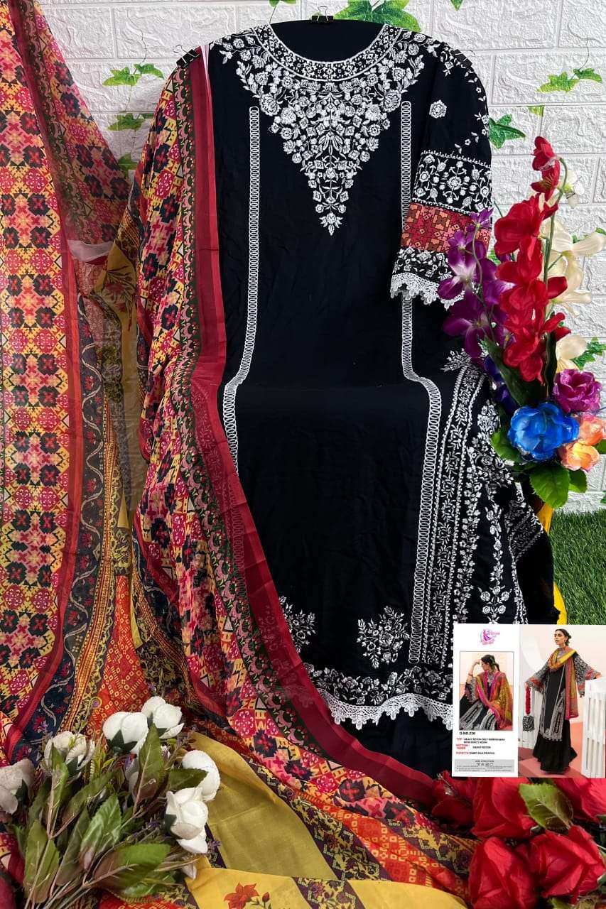 Dinsaa Hit Design 226 By Dinsaa Suits Beautiful Stylish Pakistani Suits Fancy Colorful Casual Wear & Ethnic Wear & Ready To Wear Rayon Embroidery Dresses At Wholesale Price