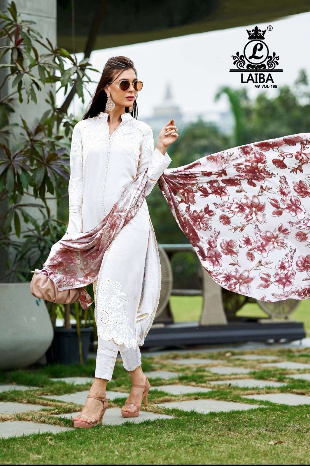 AM Vol-199 By Laiba 199-A To 199-D Series Beautiful Pakistani Suits Colorful Stylish Fancy Casual Wear & Ethnic Wear Pure Georgette Embroidered Dresses At Wholesale Price