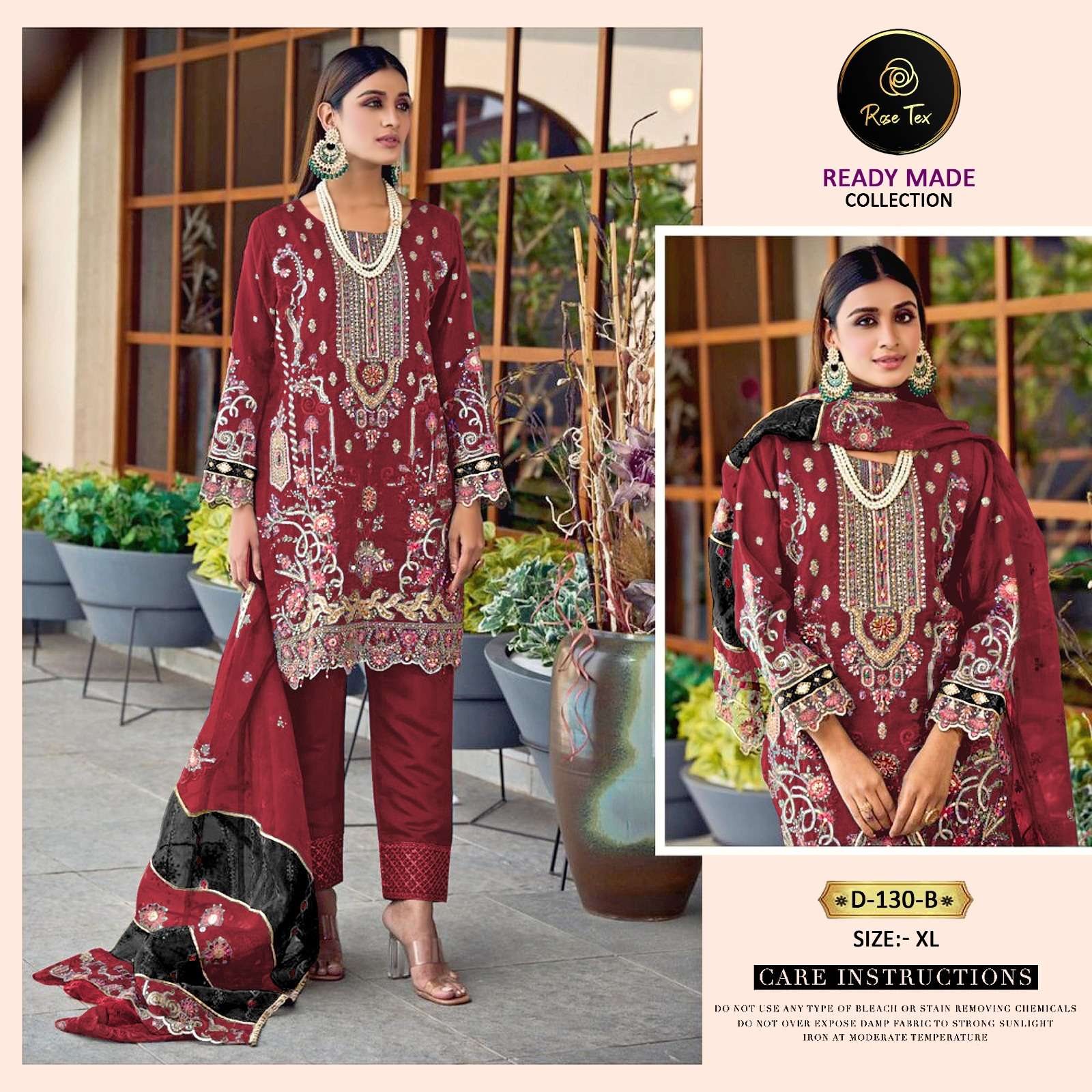 Rose Tex 130 Colours By Rose Tex 130-A To 130-D Series Beautiful Pakistani Suits Stylish Colorful Fancy Casual Wear & Ethnic Wear Pure Organza Embroidered Dresses At Wholesale Price
