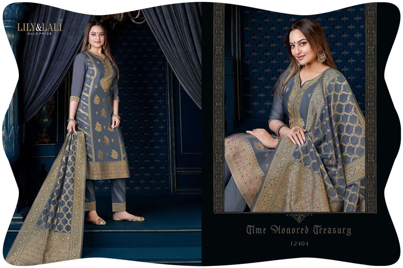 Silk Kari Vol-3 By Lily And Lali 12401 To 12408 Series Beautiful Stylish Festive Suits Fancy Colorful Casual Wear & Ethnic Wear & Ready To Wear Pure Organza Jacquard With Work Dresses At Wholesale Price