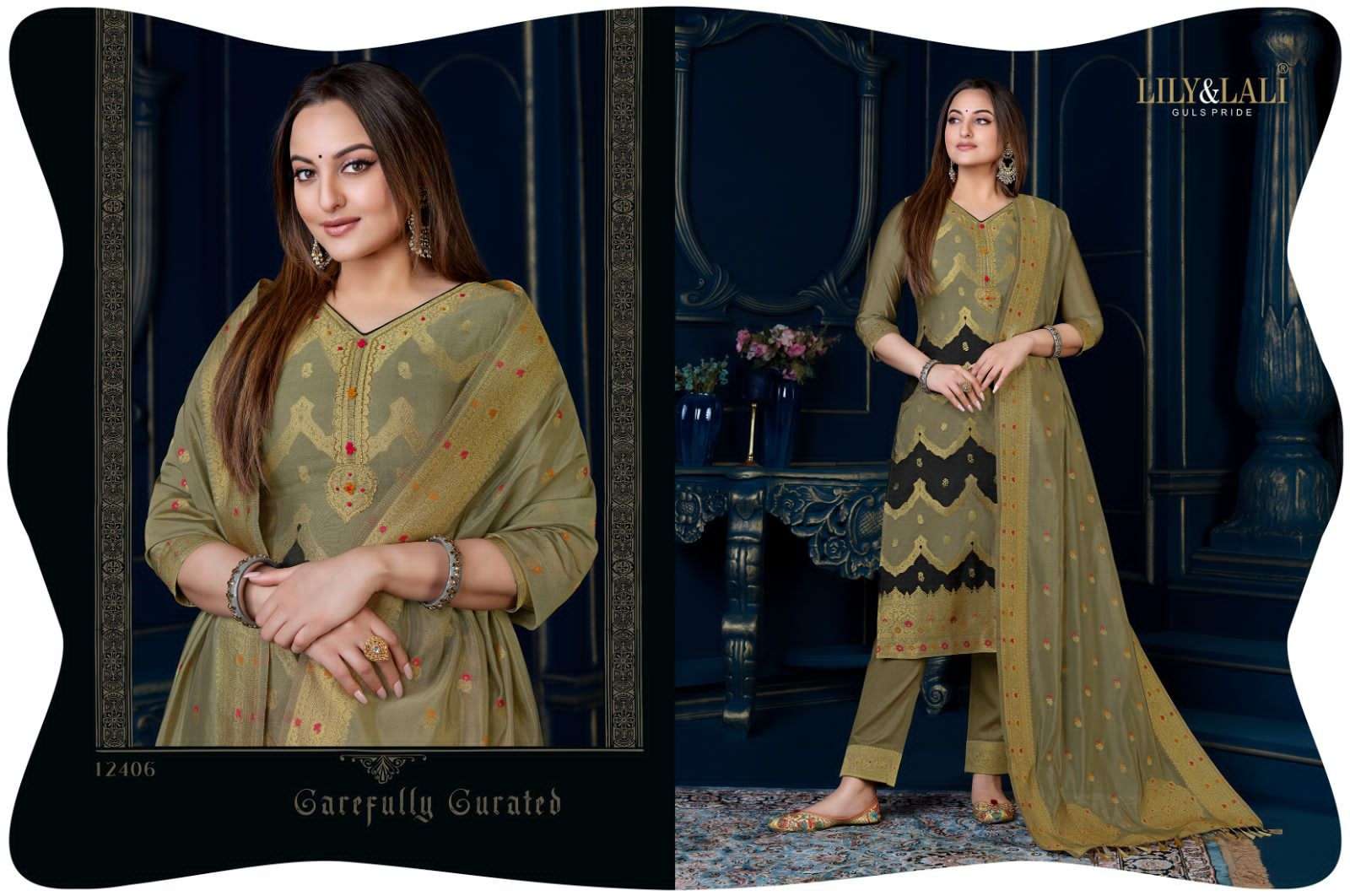 Silk Kari Vol-3 By Lily And Lali 12401 To 12408 Series Beautiful Stylish Festive Suits Fancy Colorful Casual Wear & Ethnic Wear & Ready To Wear Pure Organza Jacquard With Work Dresses At Wholesale Price