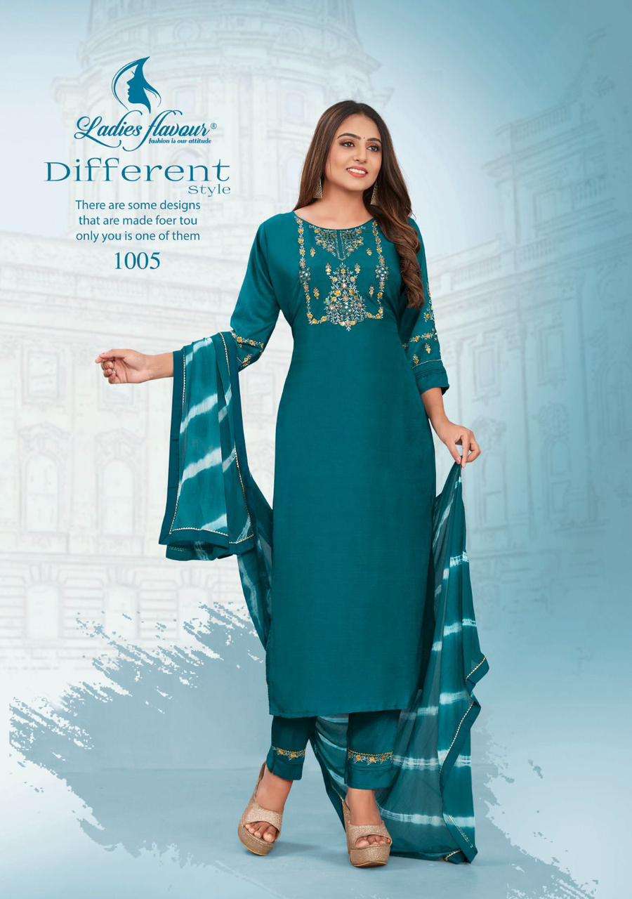 Noori By Ladies Flavour 1001 To 1006 Series Beautiful Suits Colorful Stylish Fancy Casual Wear & Ethnic Wear Heavy Chinnon Embroidered Dresses At Wholesale Price