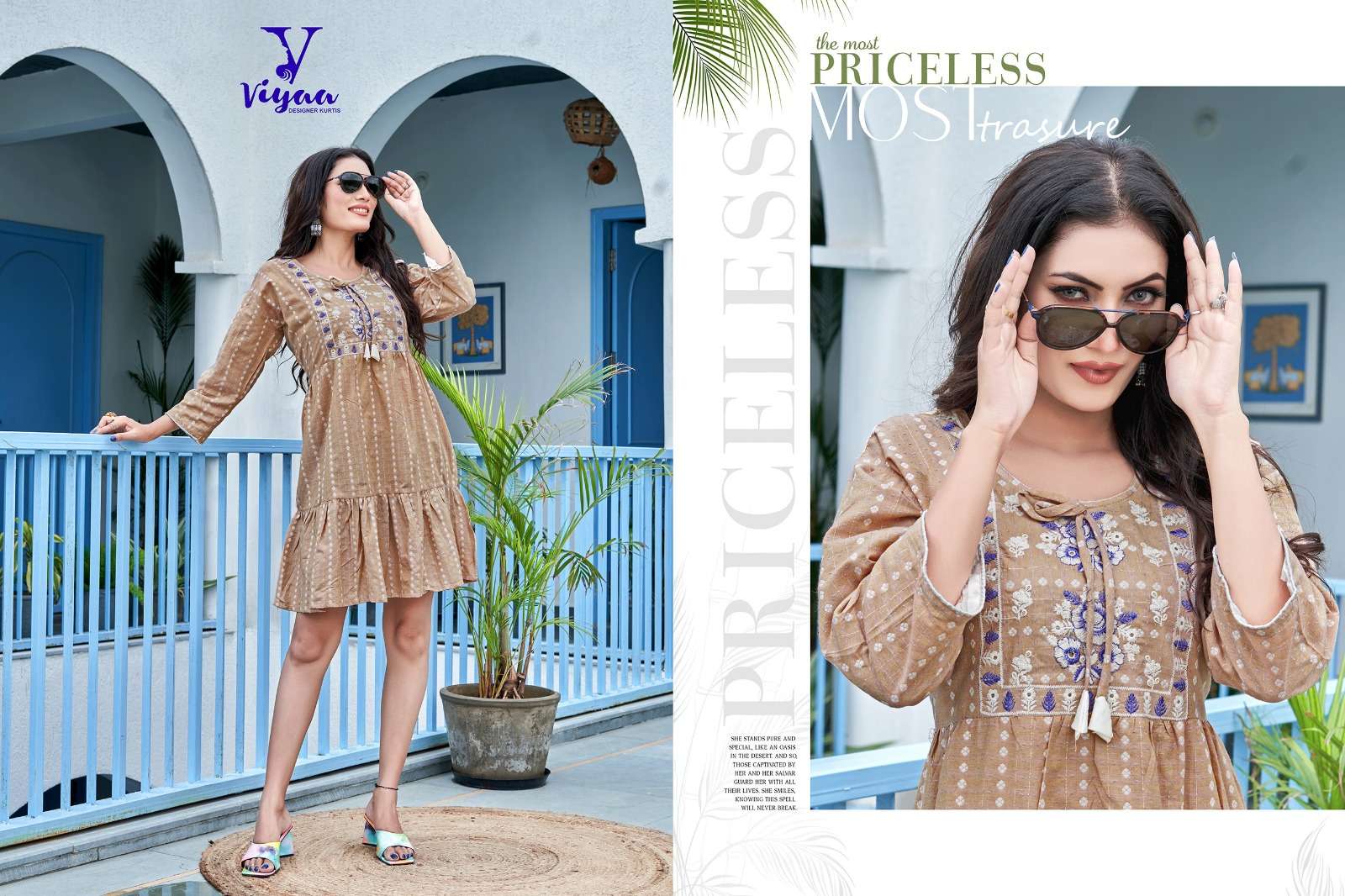 Popstar Vol-3 By Viyaa Designer 301 To 306 Series Designer Stylish Fancy Colorful Beautiful Party Wear & Ethnic Wear Collection Khadi Cotton Kurtis At Wholesale Price