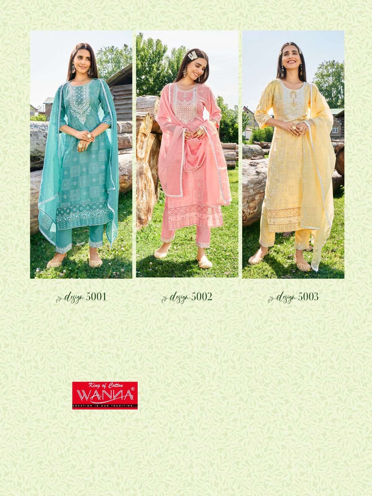 Amara By Wanna 5001 To 5003 Series Beautiful Suits Colorful Stylish Fancy Casual Wear & Ethnic Wear Rayon Digital Print Dresses At Wholesale Price