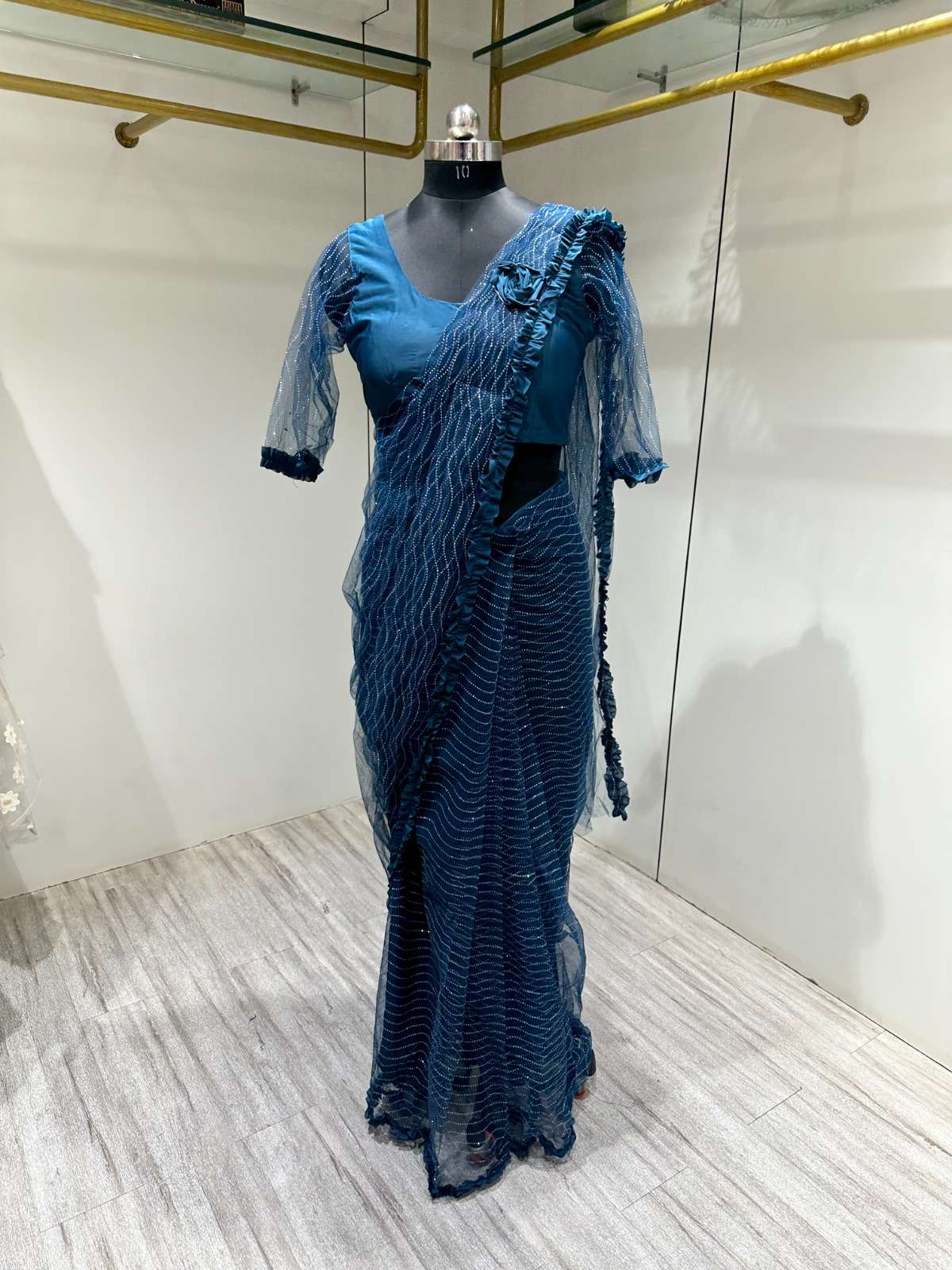 101013 By Amoha Trendz 101013-A To 101013-E Series Indian Traditional Wear Collection Beautiful Stylish Fancy Colorful Party Wear & Occasional Wear Net Sarees At Wholesale Price