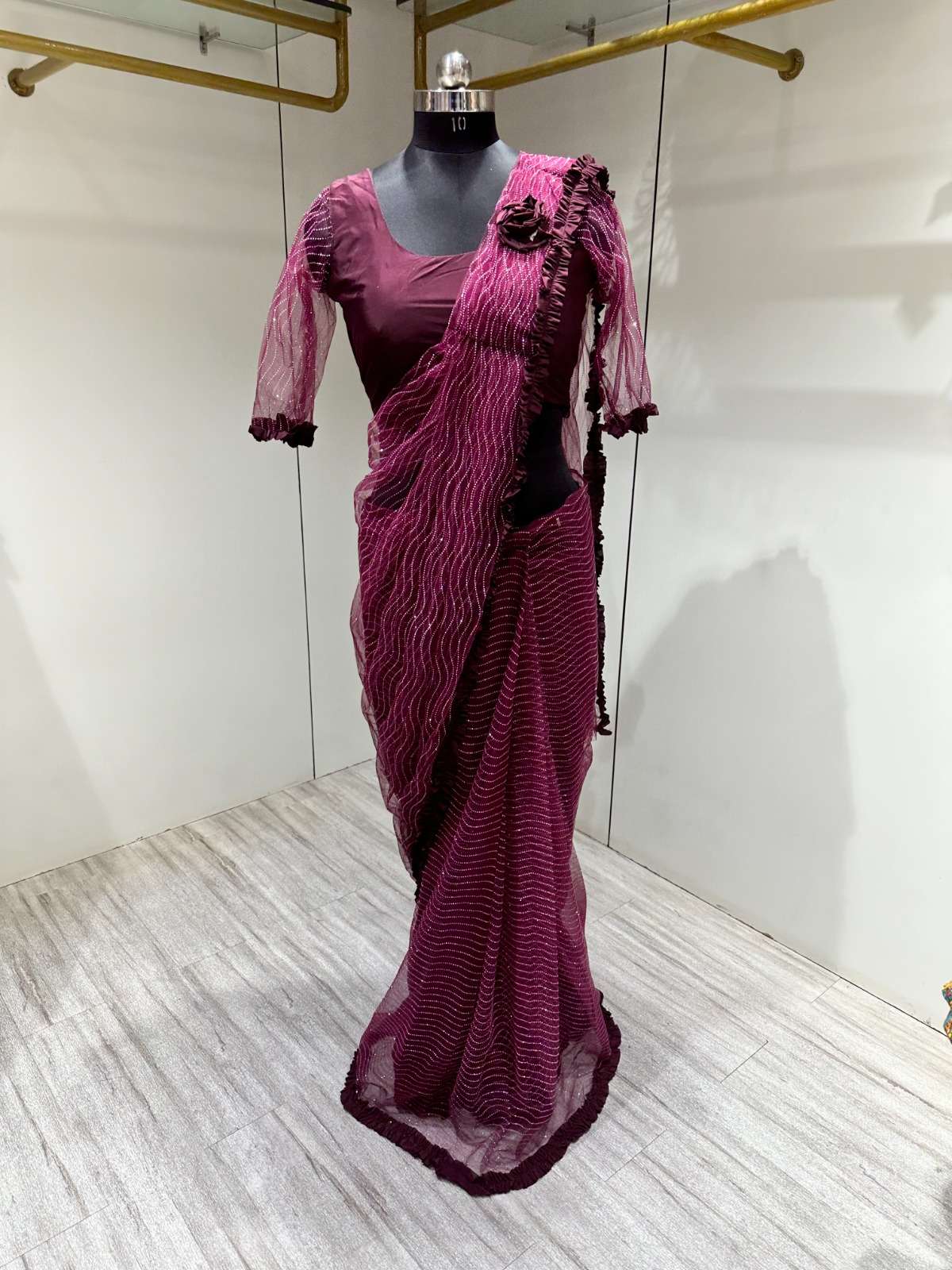 101013 By Amoha Trendz 101013-A To 101013-E Series Indian Traditional Wear Collection Beautiful Stylish Fancy Colorful Party Wear & Occasional Wear Net Sarees At Wholesale Price