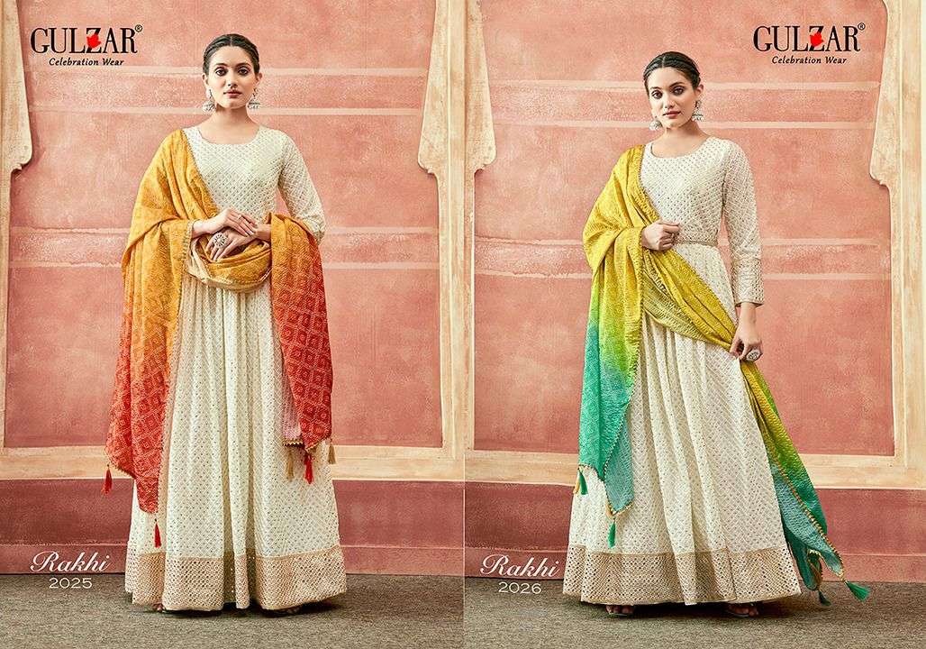 Rakhi By Gulzar 2025 To 2026 Series Designer Stylish Fancy Colorful Beautiful Party Wear & Ethnic Wear Collection Fancy Gown With Dupatta At Wholesale Price