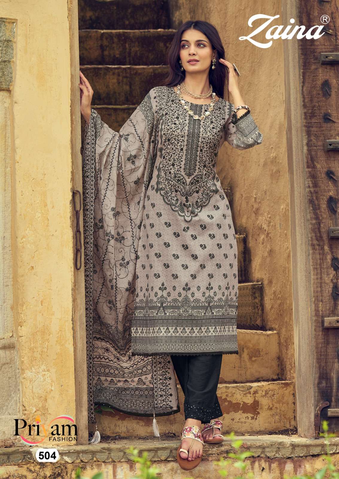 Karachi Print Vol-1 By Priyam 501 To 505 Series Beautiful Pakistani Suits Colorful Stylish Fancy Casual Wear & Ethnic Wear Pure Cambric Lawn Print Dresses At Wholesale Price
