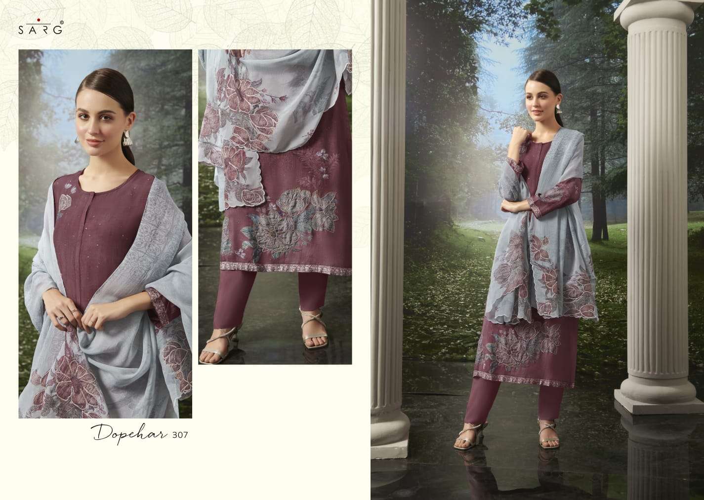 Dopehar By Sarg Beautiful Stylish Festive Suits Fancy Colorful Casual Wear & Ethnic Wear & Ready To Wear Muslin Silk Digital Print Dresses At Wholesale Price