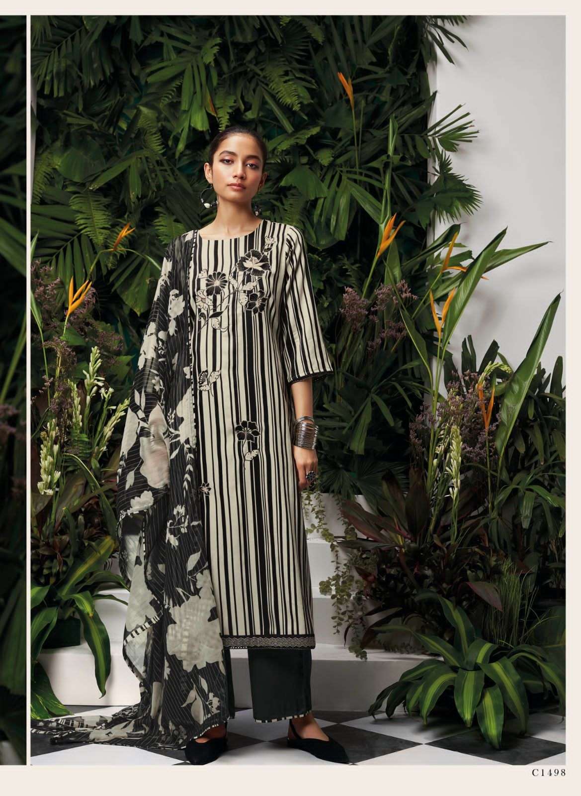 Kyomi  By Ganga Fashion 1497 To 1502 Series Beautiful Stylish Festive Suits Fancy Colorful Casual Wear & Ethnic Wear & Ready To Wear Cotton Silk Dresses At Wholesale Price