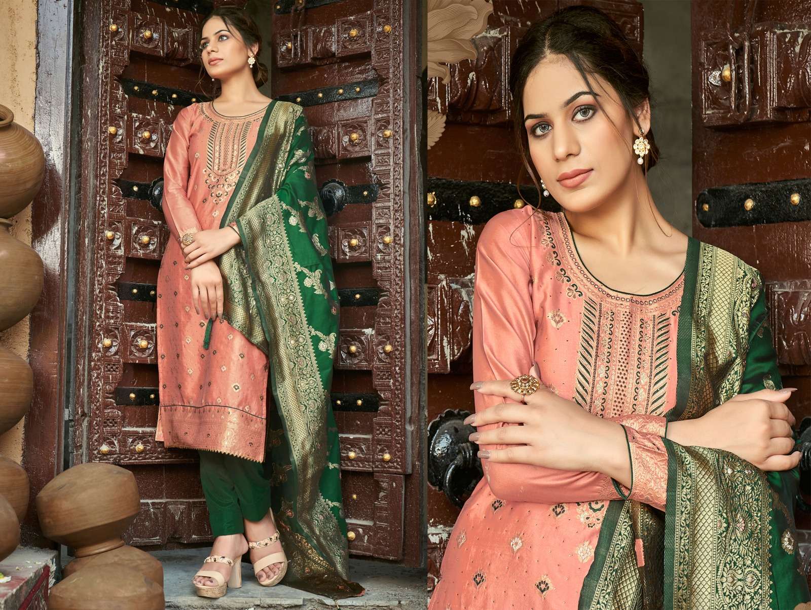 Banaras Vol-1 By Pc 01 To 04 Series Indian Traditional Wear Collection Beautiful Stylish Fancy Colorful Party Wear & Occasional Wear Banaras Silk Dress At Wholesale Price