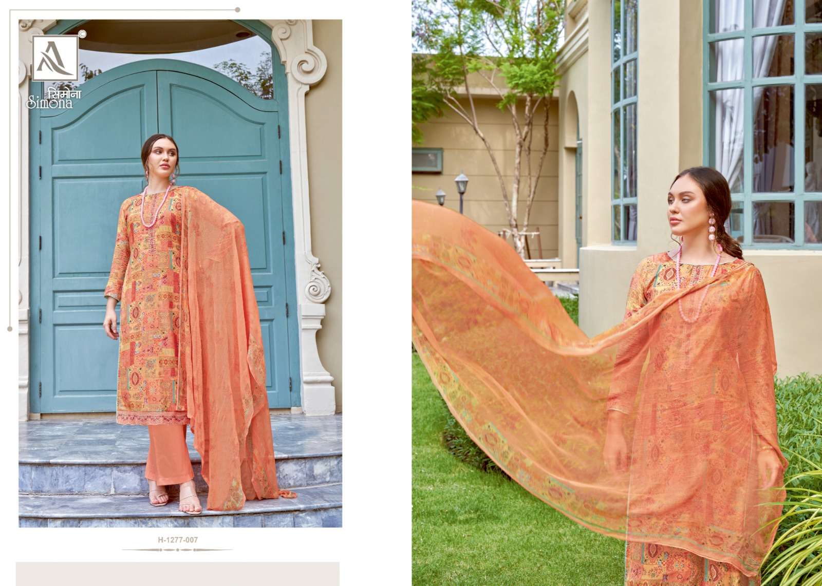 Simona 1277 Series By Alok Suits 1277-001 To 1277-008 Beautiful Festive Suits Colorful Stylish Fancy Casual Wear & Ethnic Wear Viscose Muslin Print Dresses At Wholesale Price