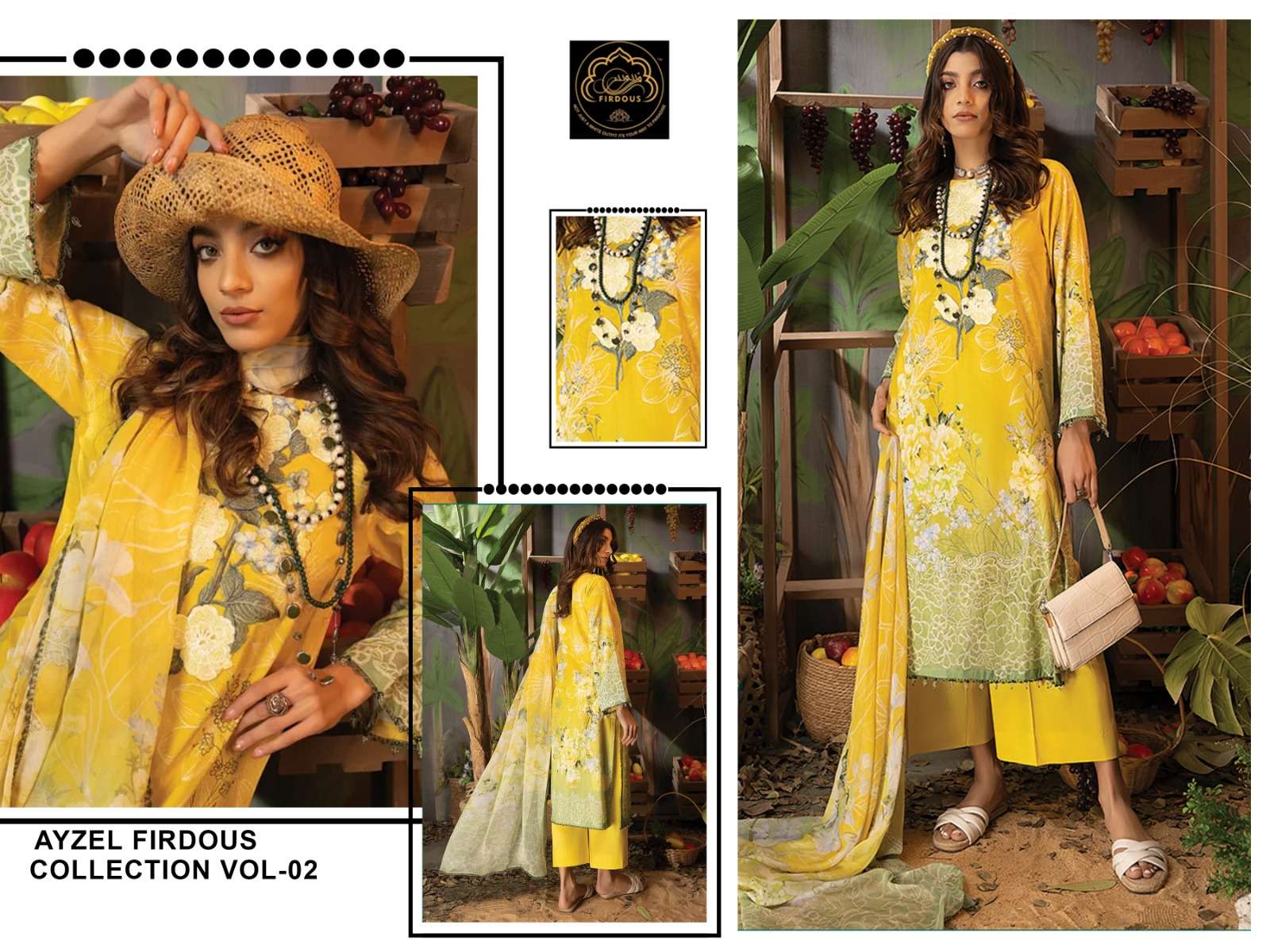 Ayzel Firdous Collection Vol-2 By Firdous 01 To 05 Series Beautiful Stylish Pakistani Suits Fancy Colorful Casual Wear & Ethnic Wear & Ready To Wear Pure Cotton Print With Embroidered Dresses At Wholesale Price