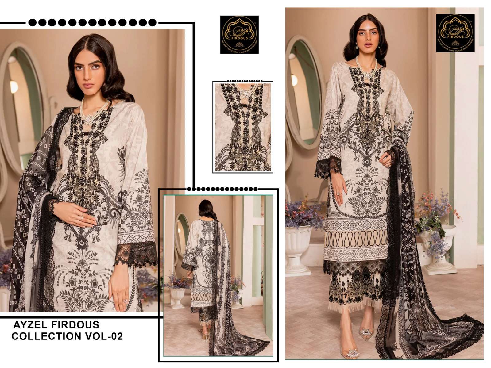 Ayzel Firdous Collection Vol-2 By Firdous 01 To 05 Series Beautiful Stylish Pakistani Suits Fancy Colorful Casual Wear & Ethnic Wear & Ready To Wear Pure Cotton Print With Embroidered Dresses At Wholesale Price