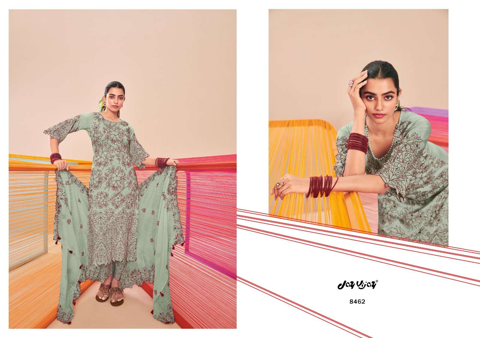 Aasmani Vol-2 By Jay Vijay Prints 8461 To 8468 Series Beautiful Pakistani Suits Colorful Stylish Fancy Casual Wear & Ethnic Wear Pure Silk Print Dresses At Wholesale Price
