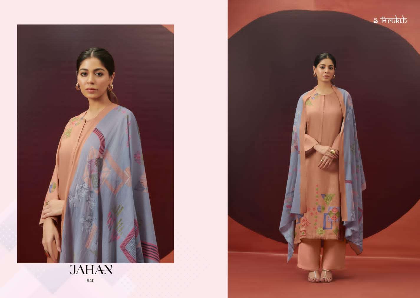 Jahan By S-Nirukth Beautiful Stylish Suits Fancy Colorful Casual Wear & Ethnic Wear & Ready To Wear Cotton Satin Embroidered Dresses At Wholesale Price