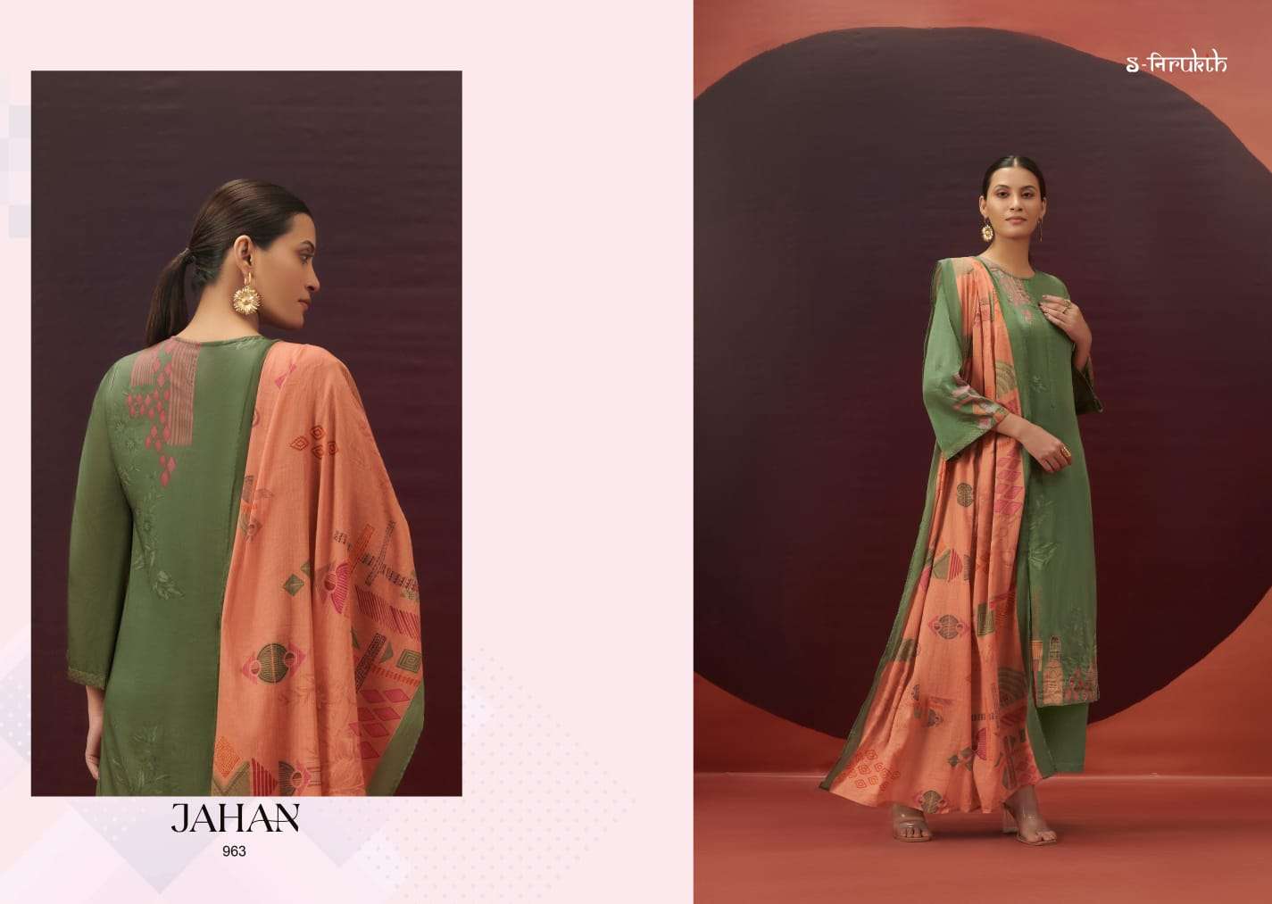 Jahan By S-Nirukth Beautiful Stylish Suits Fancy Colorful Casual Wear & Ethnic Wear & Ready To Wear Cotton Satin Embroidered Dresses At Wholesale Price