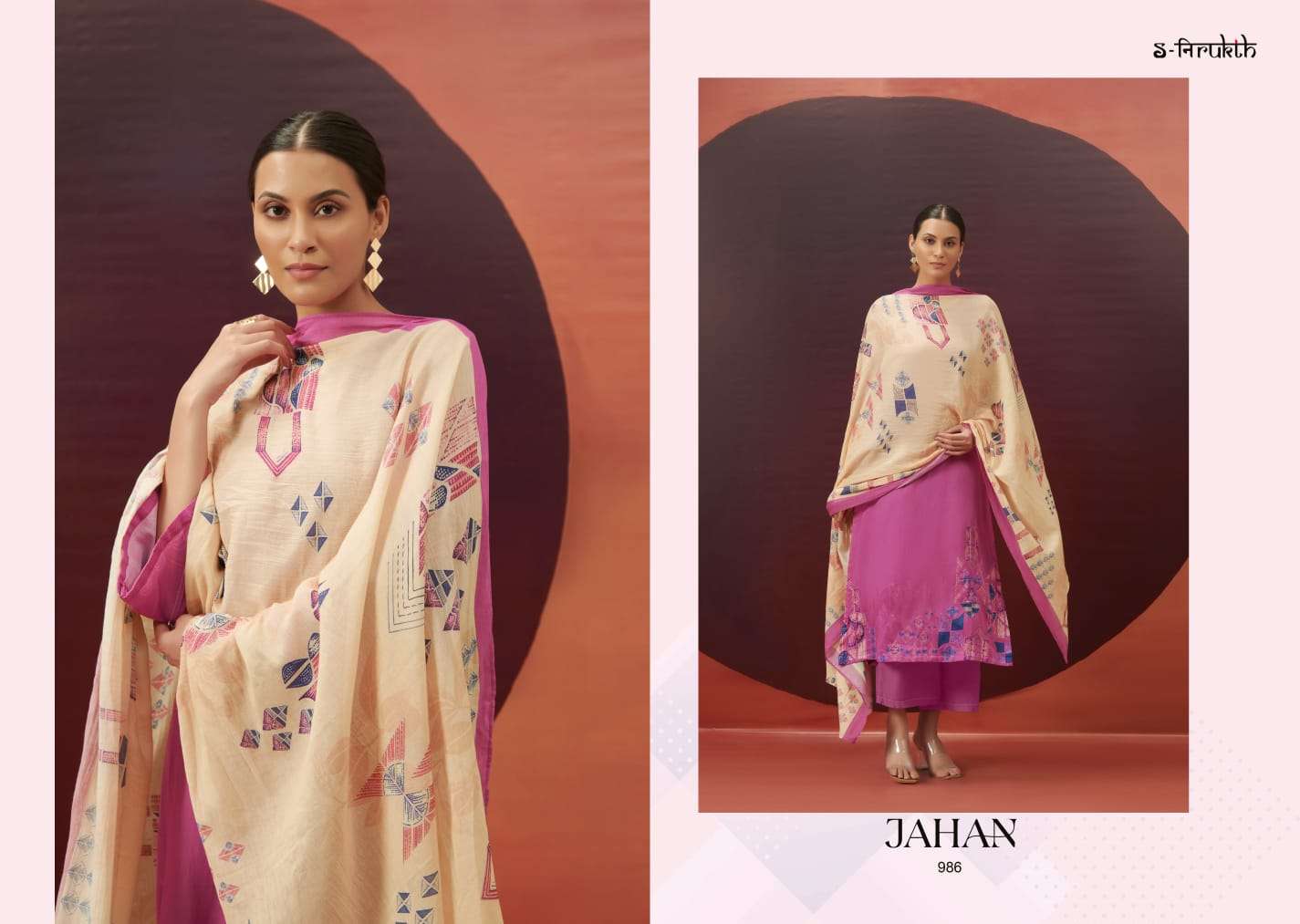 Jahan By S-Nirukth Beautiful Stylish Suits Fancy Colorful Casual Wear & Ethnic Wear & Ready To Wear Cotton Satin Embroidered Dresses At Wholesale Price