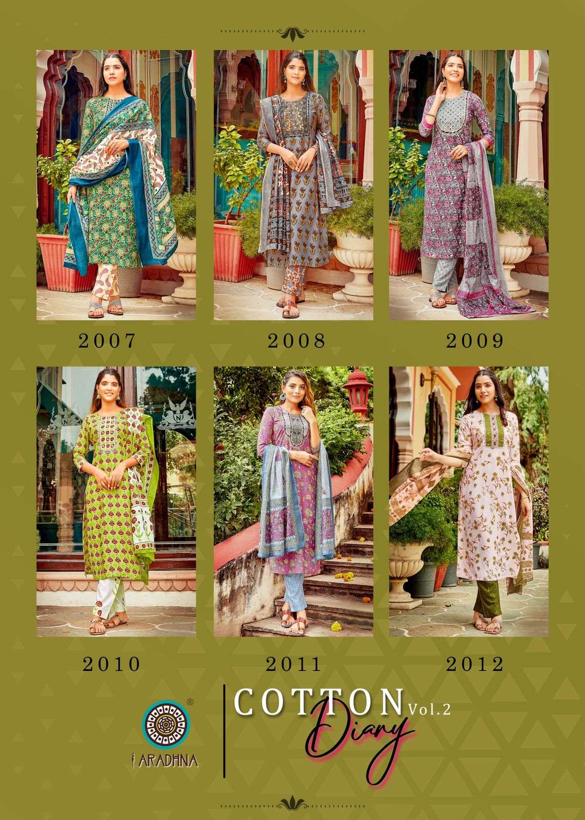 Cotton Diary Vol-2 By Aradhna Fashion 2001 To 2012 Series Beautiful Stylish Festive Suits Fancy Colorful Casual Wear & Ethnic Wear & Ready To Wear Cotton Embroidery Dresses At Wholesale Price