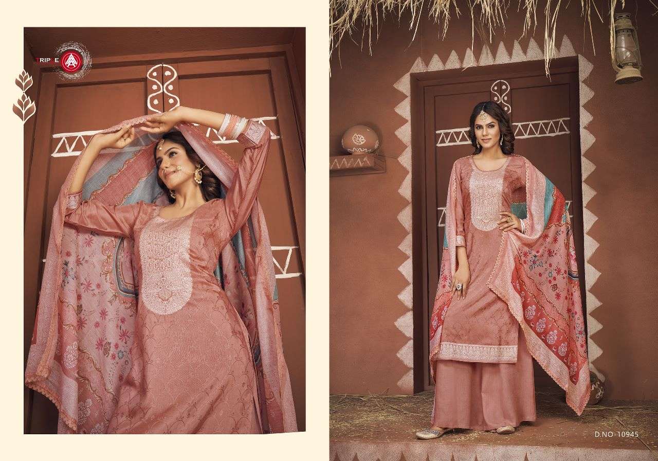 Banno By Triple AAA 10941 To 10946 Series Beautiful Stylish Festive Suits Fancy Colorful Casual Wear & Ethnic Wear & Ready To Wear Pure Muslin Jacquard Dresses At Wholesale Price