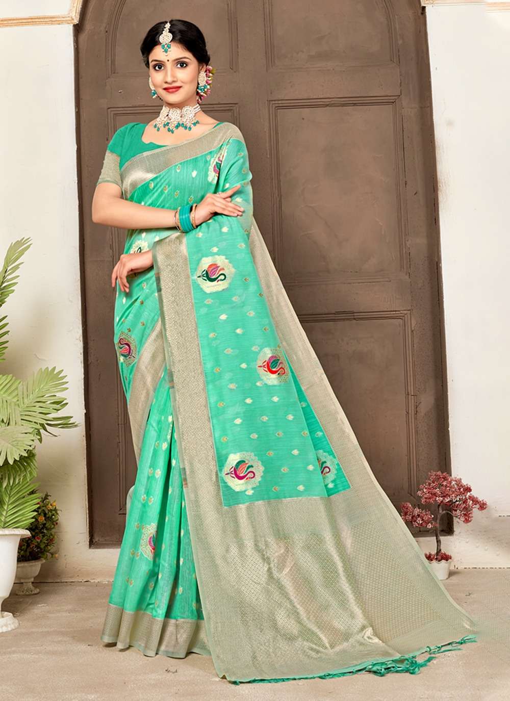 Rajgharana By Bunawat 1001 To 1006 Series Indian Traditional Wear Collection Beautiful Stylish Fancy Colorful Party Wear & Occasional Wear Cotton Sarees At Wholesale Price