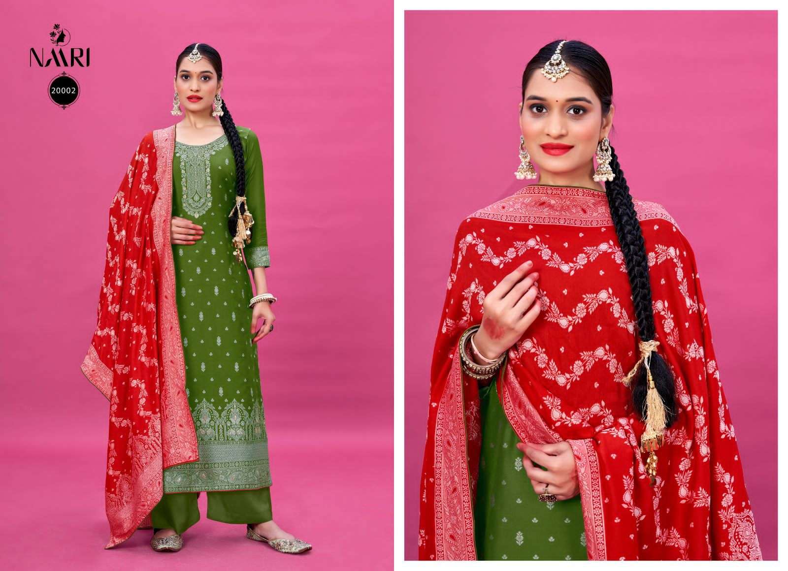 Afroz By Naari 20001 To 20004 Series Beautiful Stylish Festive Suits Fancy Colorful Casual Wear & Ethnic Wear & Ready To Wear Pure Viscose Muslin Jacquard Dresses At Wholesale Price