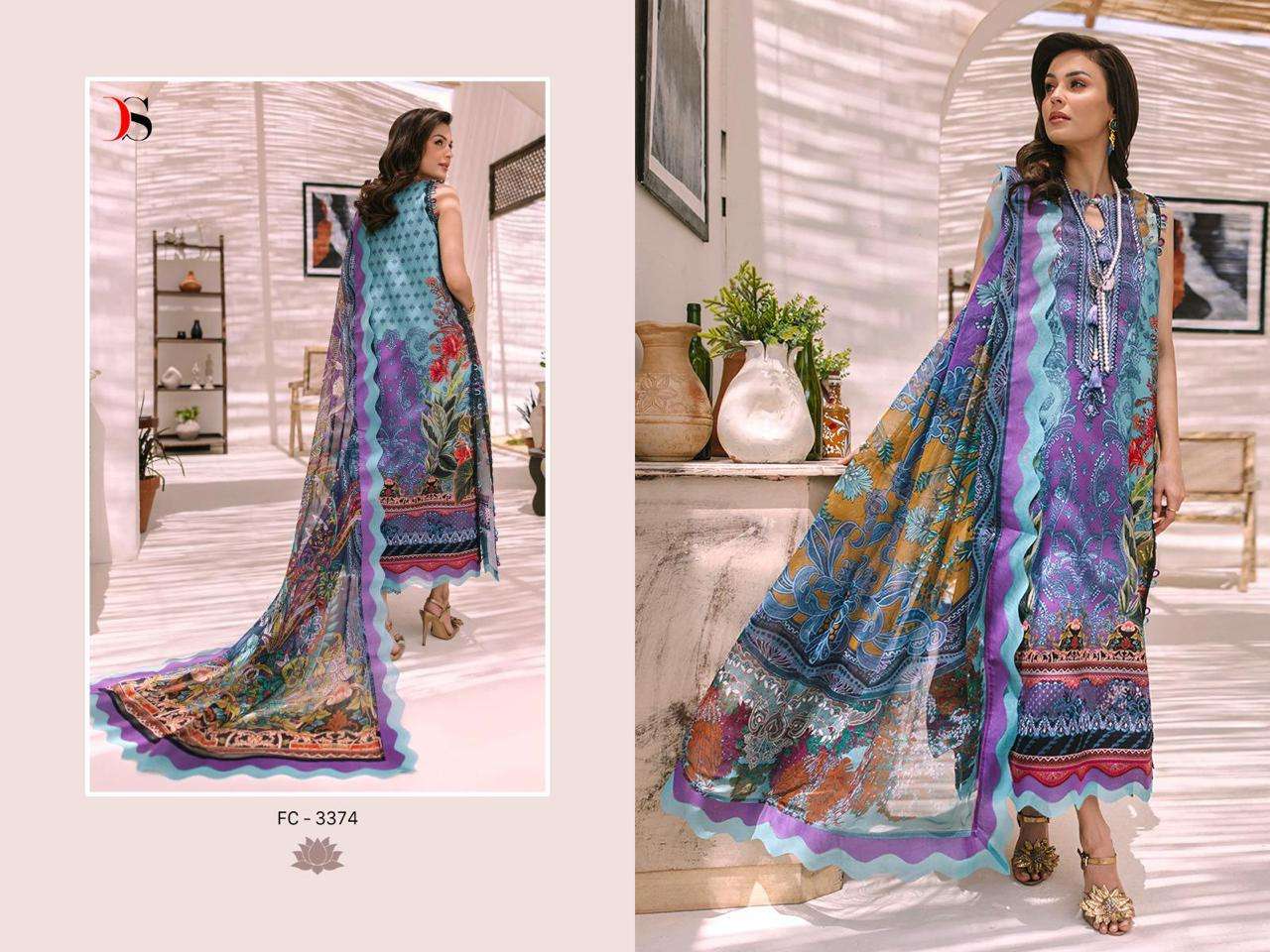 Firdous Classic Lawn-23 By Deepsy Suits 3371 To 3376 Series Beautiful Pakistani Suits Colorful Stylish Fancy Casual Wear & Ethnic Wear Pure Cotton Print With Work Dresses At Wholesale Price