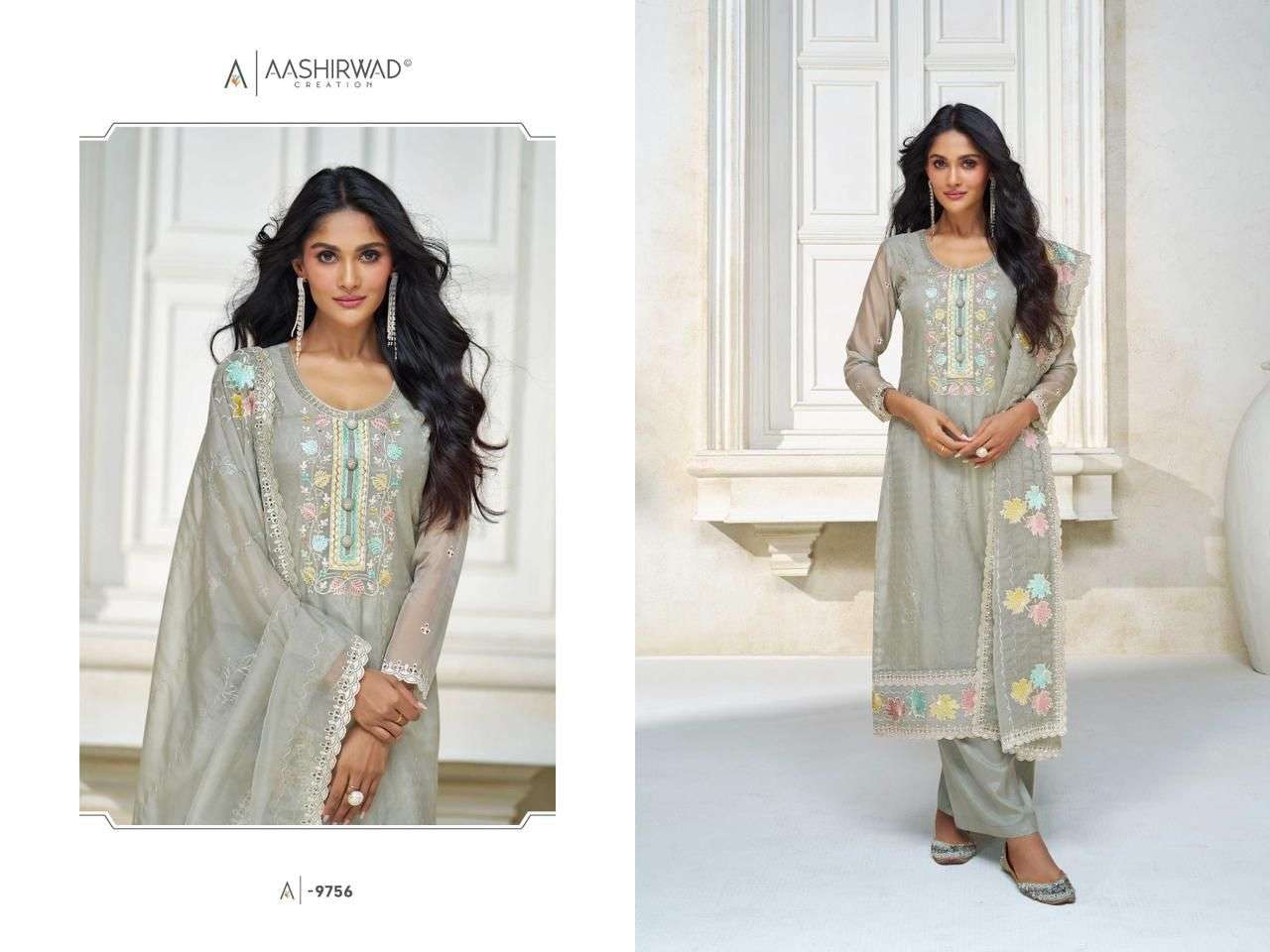 Pestal By Aashirwad Creation 9753 To 9756 Series Beautiful Festive Suits Colorful Stylish Fancy Casual Wear & Ethnic Wear Organza Silk Dresses At Wholesale Price